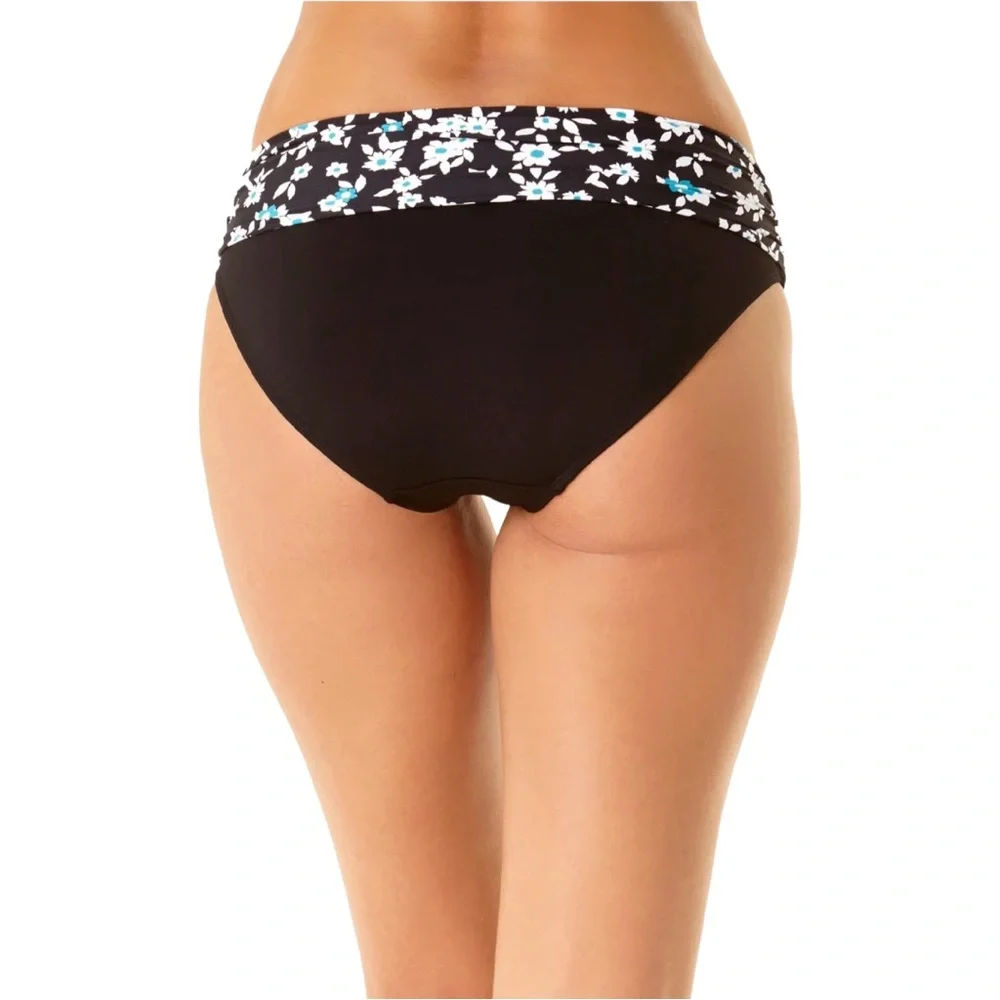 Anne Cole BEAUTIFUL BUNCHES Fold Over Mid-Rise Bikini Bottoms - Picture 7 of 13